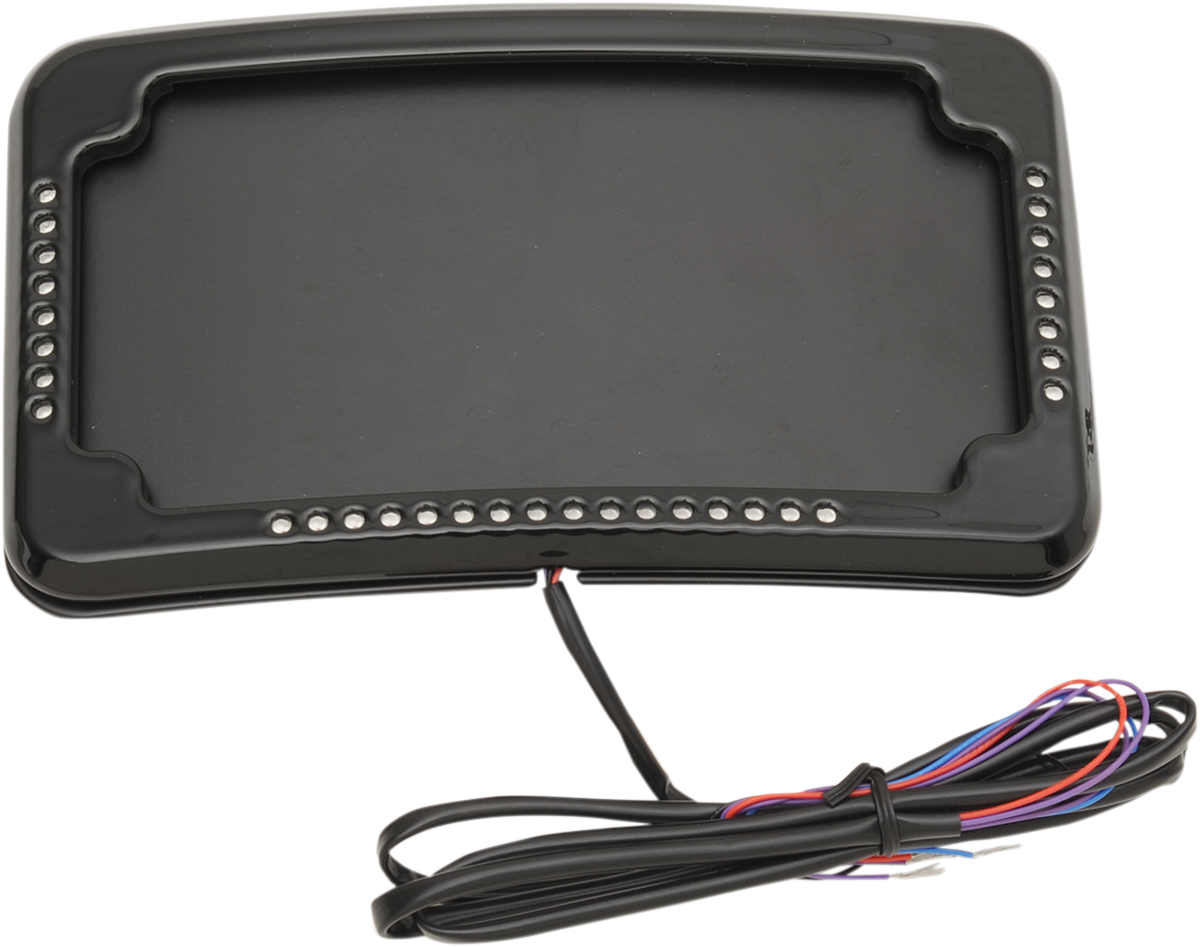 Cycle Visions Slick Signals LED Curved Rear Motorcycle License Plate Frame