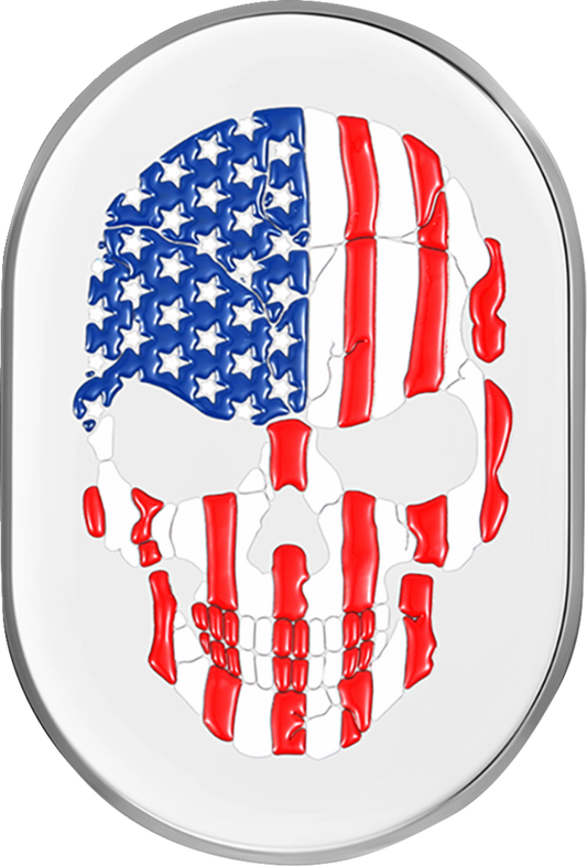 Figurati American Flag Skull Left Side Antenna Insert 2009-2023 Harley Touring