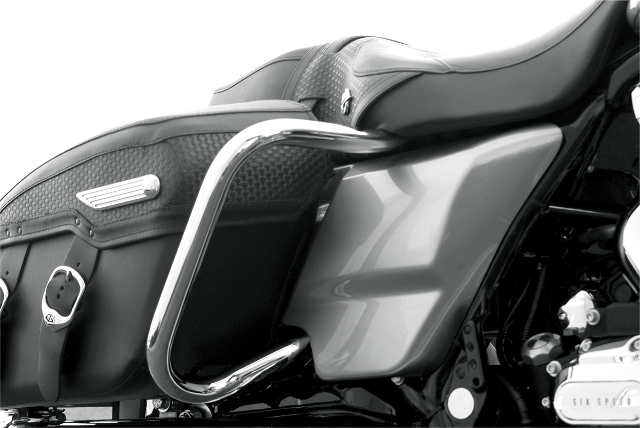 Drag Specialties Big Buffalo Chrome Saddlebag Guards Bars 97-13 Harley Touring