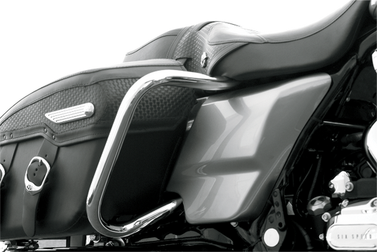Drag Specialties Big Buffalo Chrome Saddlebag Guards Bars 97-13 Harley Touring