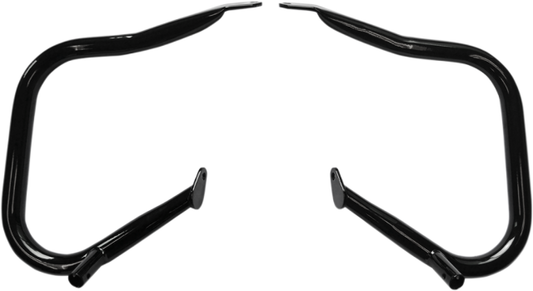 Drag Specialties 1.25" Big Buffalo Saddlebags Black Guards 14-22 Harley Touring
