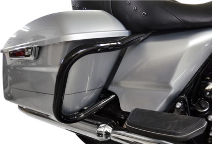 Drag Specialties 1.25" Big Buffalo Saddlebags Black Guards 14-22 Harley Touring