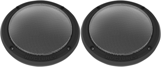 Hogtunes Black Mesh Rear Motorcycle Speaker Grilles 2014-2022 Harley Touring