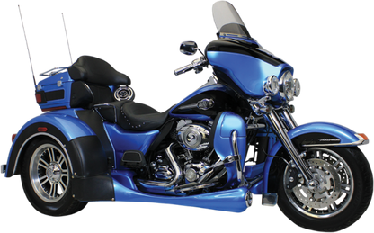 Motor Trike Black Fiberglass Trax Running Board Kit 2014-2024 Harley Tri Glide
