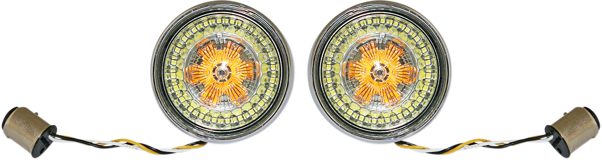 Custom Dynamics 1157 Chrome Probeam LED Front Turn Signals 1984-2024 Harley