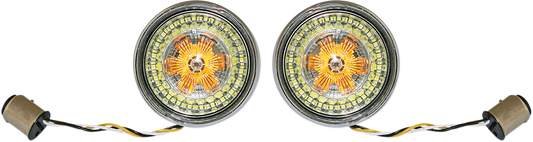 Custom Dynamics 1157 Chrome Probeam LED Front Turn Signals 1984-2024 Harley