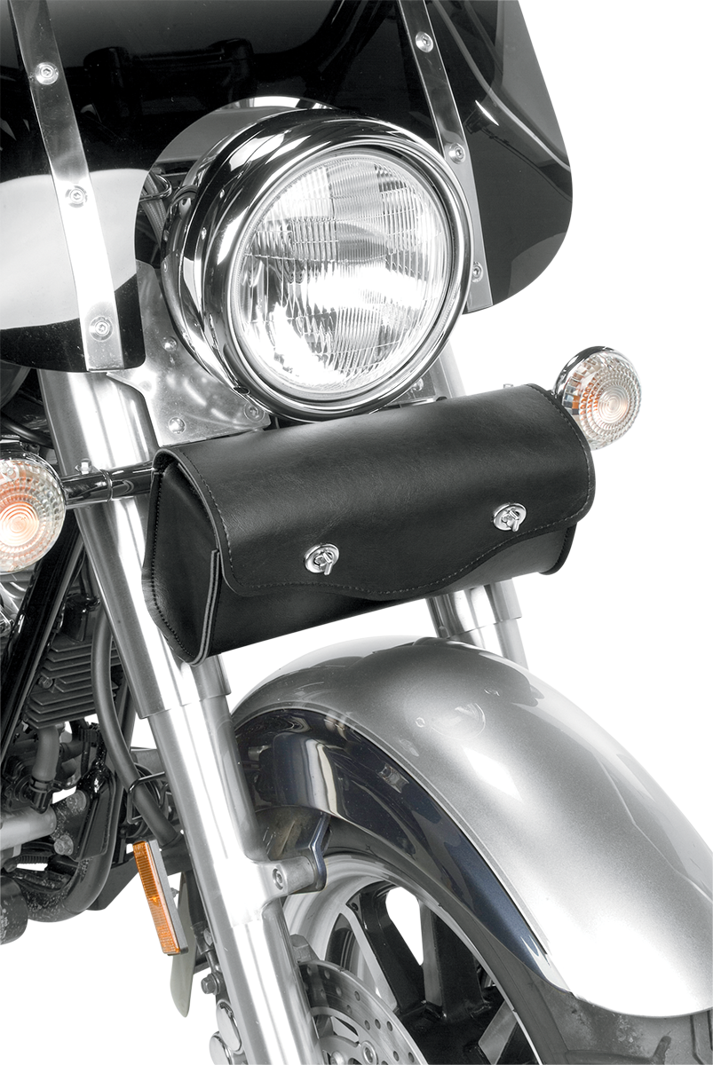 Willie & Max Black Synthetic Leather Revolution Twist Lock Front Fork Tool Bag