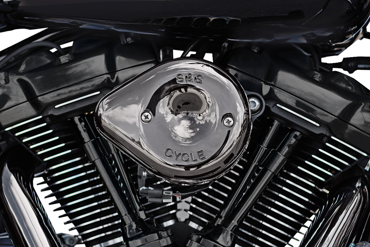 S&S Mini Teardrop Lava Chrome Air Cleaner Kit 2017-2024 Harley Touring Softail