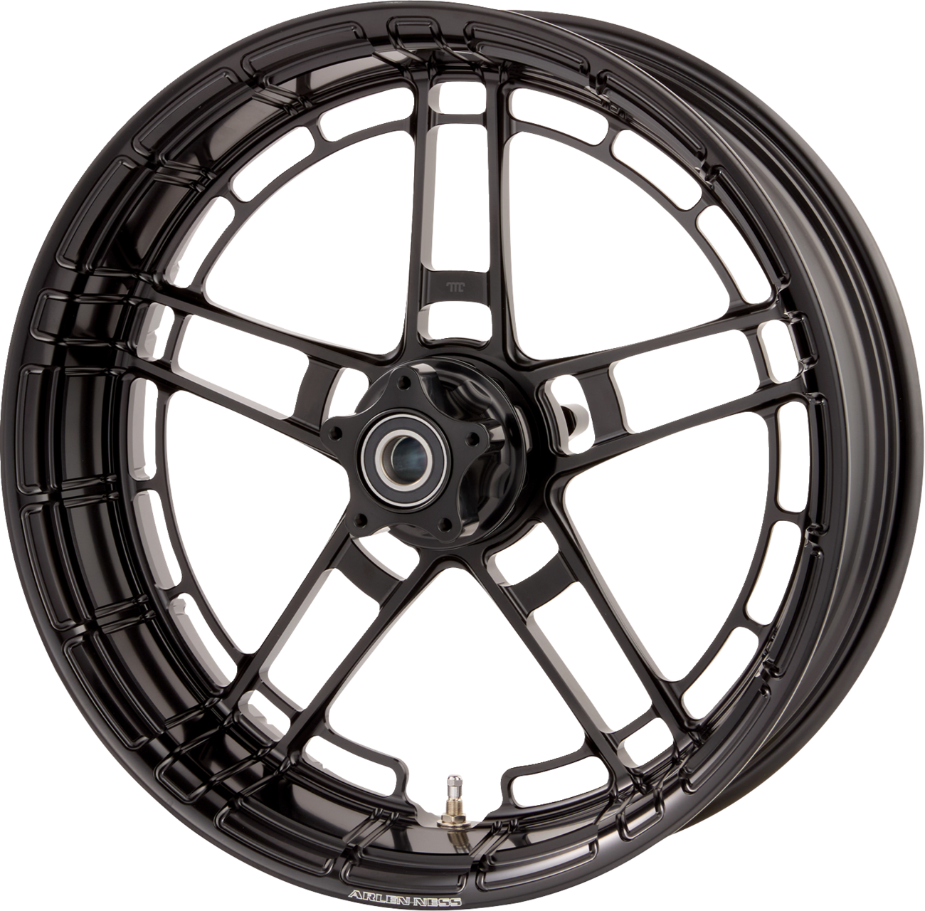 Arlen Ness Flatline Black Forged 18" x 5.5" Front Rear Motorcycle Wheel 330-026