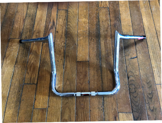 La Choppers Chrome 1 1/4" Prime 16" Ape Handlebars for 1996-2022 Harley Touring