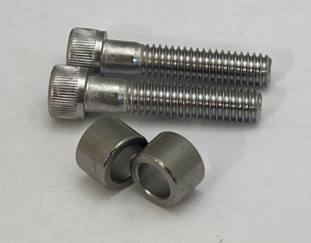 Drag Specialties Chrome Handlebar Clamp Screws & Spacers fits Harley Davidson