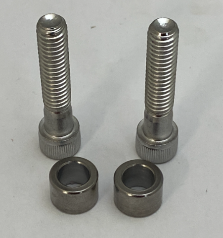 Drag Specialties Chrome Handlebar Clamp Screws & Spacers fits Harley Davidson