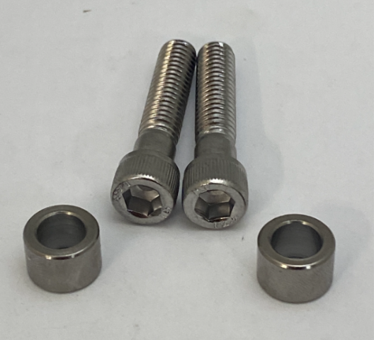 Drag Specialties Chrome Handlebar Clamp Screws & Spacers fits Harley Davidson