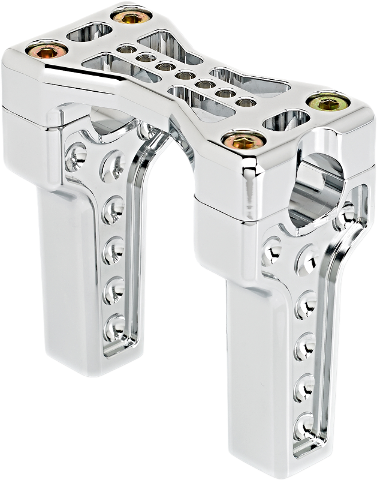 Joker Machine Chrome Bridge 1" Handlebar 4" Riser Clamp For Harley Davidson