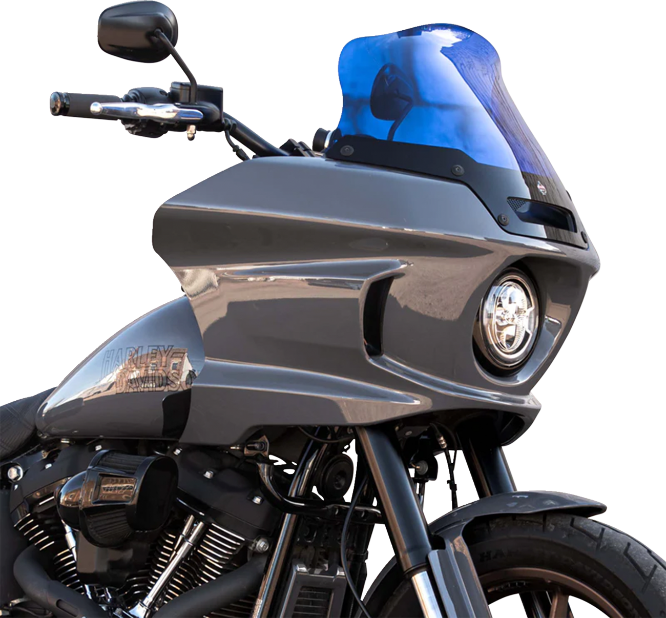 Klock Werks Kolor Flare 8" Blue Windshield 2022-2024 Harley Softail Low Rider ST