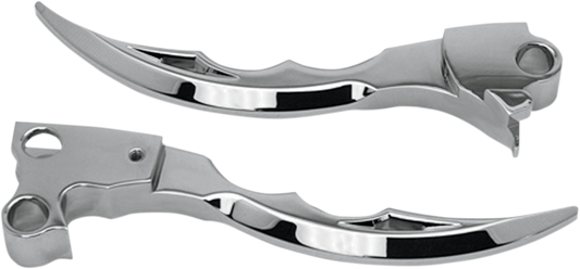 Pro One Chrome Pro Blade Handlebar Levers fits 1996-06 Harley Davidson