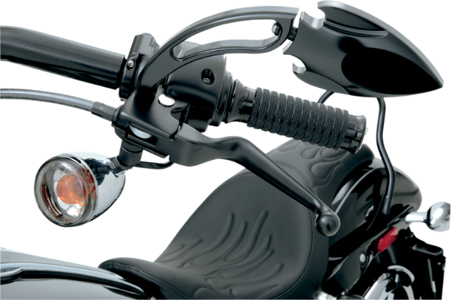 Drag Specialties Black Lever Set fits 1996-2017 Harley Dyna Softail Touring XL