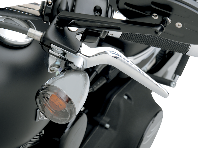 Drag Specialties Chrome Custom Lever Set for 1996-17 Harley Touring Dyna Softail