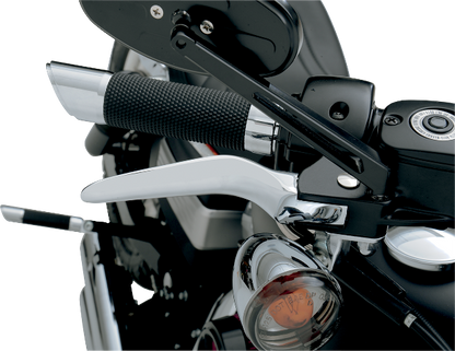 Drag Specialties Chrome Custom Lever Set for 1996-17 Harley Touring Dyna Softail