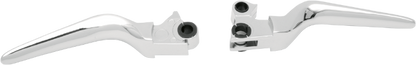 Drag Specialties Chrome Custom Lever Set for 1996-17 Harley Touring Dyna Softail