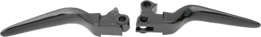 Drag Specialties Gloss Black Lever Set for 96-17 Harley Dyna Touring Softail