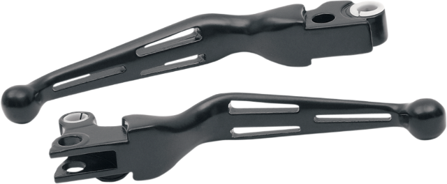 Drag Specialties Black Slotted Clutch & Brake Levers 2008-2016 Harley Touring