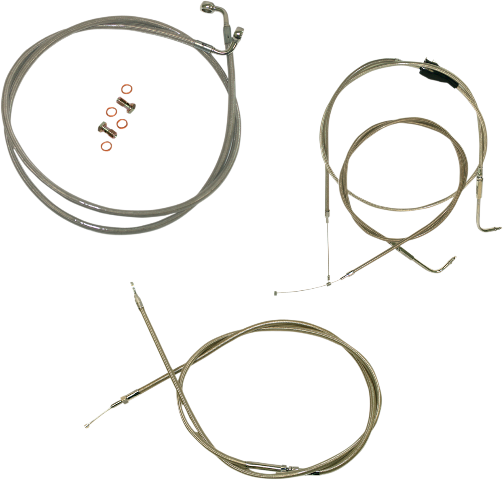 La Choppers 15"-17" Ape Hanger Handlebar No ABS Cable Kit 1996-07 Harley Touring