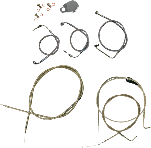 La Choppers 18"-20" Ape Hanger Handlebar Non ABS Cable Kit fits 1996-2007 Harley