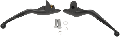 Drag Specialties Slotted Wide Blade Black Lever Set for 2014-2016 Harley Touring