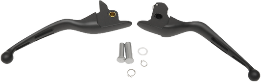Drag Specialties Slotted Wide Blade Black Lever Set for 2014-2016 Harley Touring