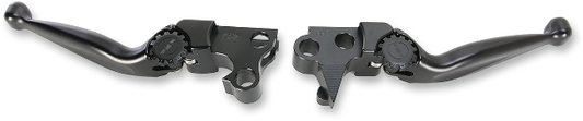 PSR  Black Adjustable Handlebar Lever Set for 96-17 Harley Dyna Touring Softail