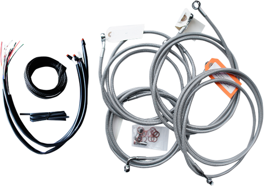La Choppers ABS Braided 12"-14" Ape Hanger Handlebar Cable Kit 2016 Harley FLHX