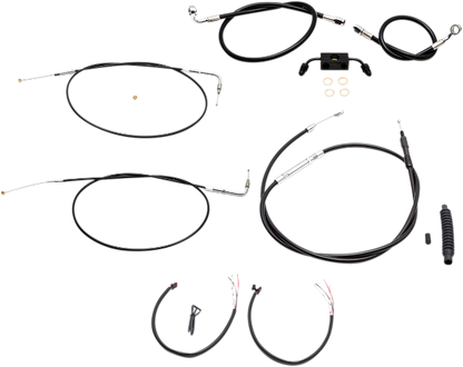 La Choppers ABS Ape Hanger Handlebar Black Cable Kit 2014-2022 Harley Sportster