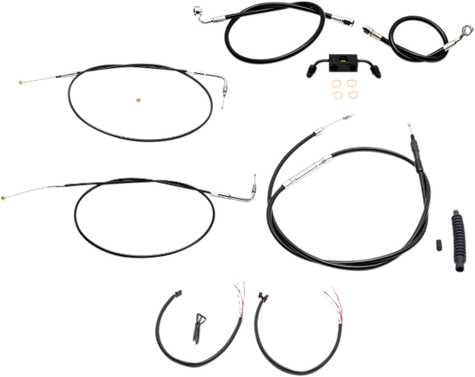 La Choppers ABS Ape Hanger Handlebar Black Cable Kit 2014-2022 Harley Sportster