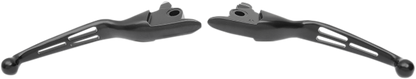 Drag Specialties Black Slotted Handlebar Lever Set for 2017-2020 Harley Touring