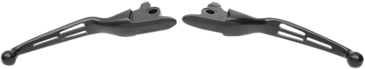 Drag Specialties Black Slotted Handlebar Lever Set for 2017-2020 Harley Touring