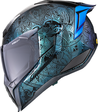 Icon Ultraflite Opal Mandala Blue MIPS Full Face Adult Street Motorcycle Helmet