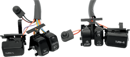 Drag Specialties Black Handlebar Switch Kit fits 1996-2013 Harley Big Twin