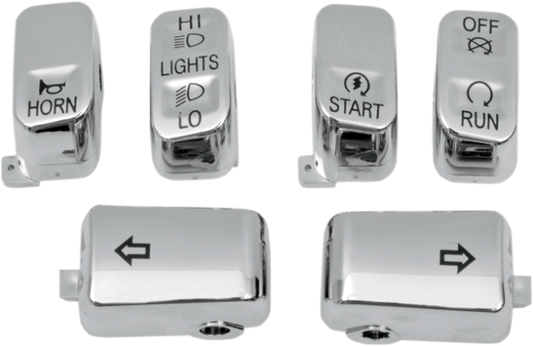 Drag specialties Standard Chrome Switch Covers 96-13 Harley Davidson FLTR FLHT