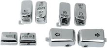 Drag Specialties 8 Piece Chrome Switch Covers fits 1996-13 Harley Davidson FLHT