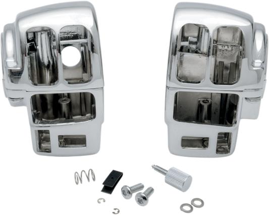 Drag Specialties Chrome Handlebar Switch Housing Assembly 96-07 Harley Touring
