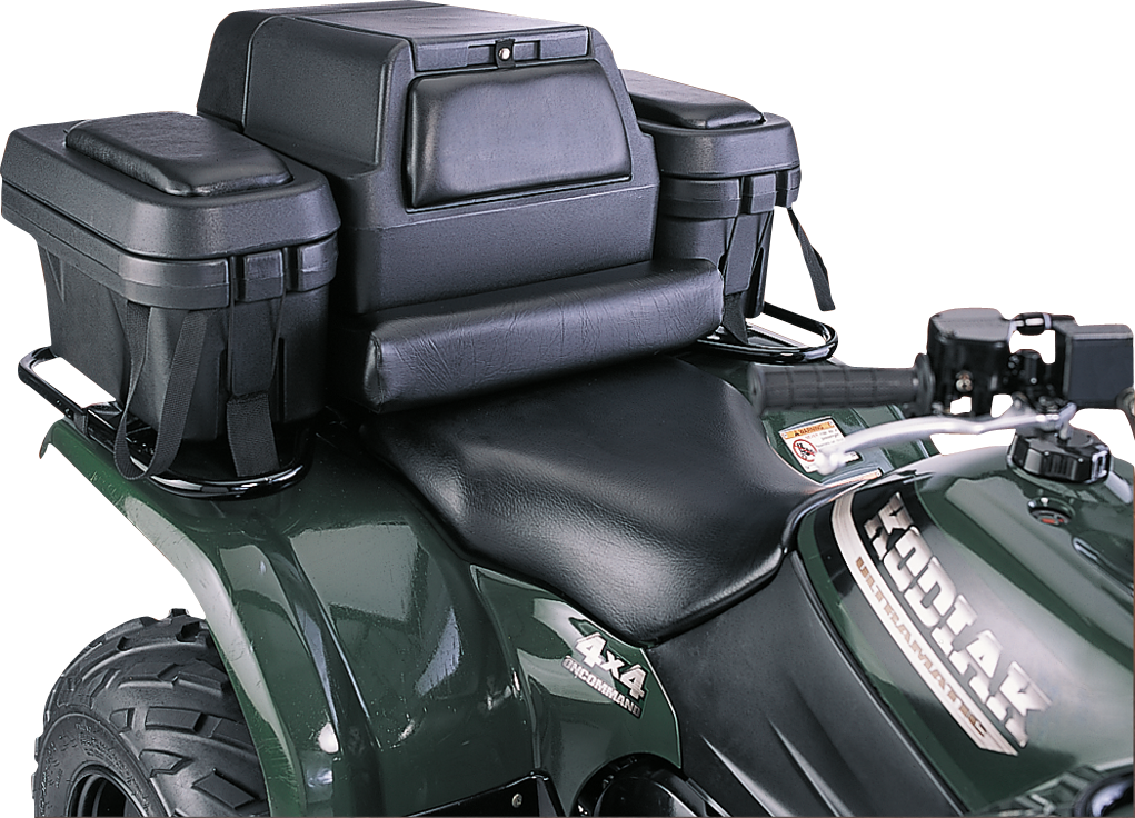 Moose Black Executive ATV Rear Cargo Rack Storage Trunk Box & Seat