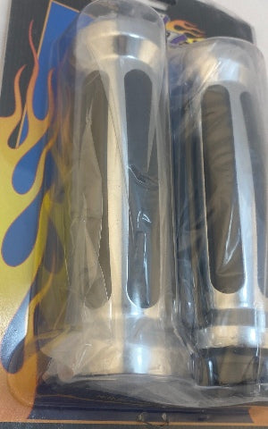 Pro One Chrome 1" Motorcycle Grips 1987-2018 Kawasaki Vulcan Suzuki Yamaha