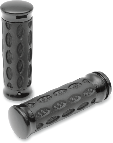Drag Specialties Hotop Black TBW 1" Motorcycle Grips 2008-2024 Harley Models
