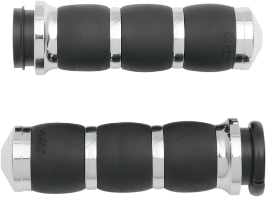 Avon Chrome Velvet Air TBW Hand Grips 2008-2024 Harley Touring Bagger Softail
