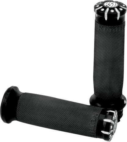 RSD Black Chrono Contrast Cut Cable Hand grips for 82-20 Harley Dyna Touring XL