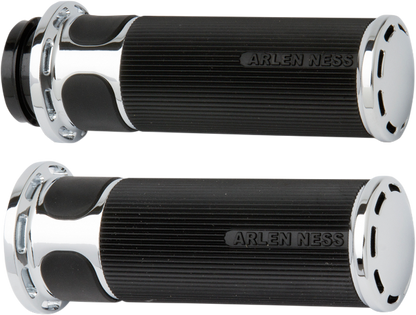 Arlen Ness TBW Slot Track Fusion 1" Motorcycle Grips 2008-2025 Harley Models