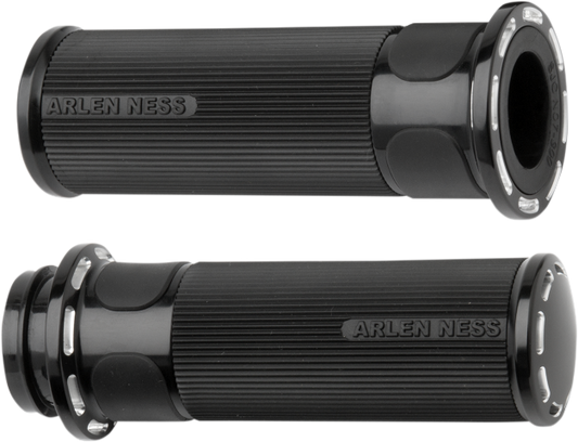Arlen Ness TBW Slot Track Hand Grips for 2008-2024 Harley Davidson Models