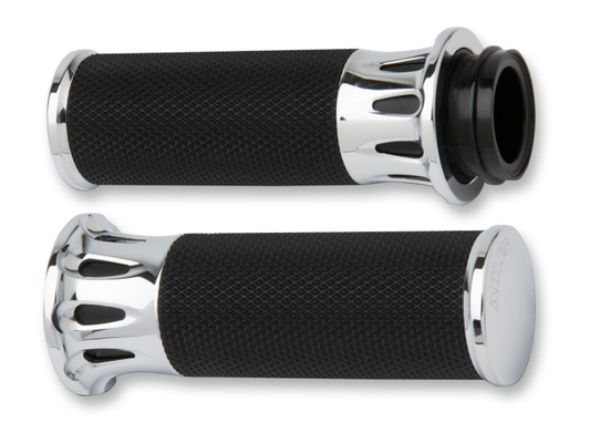Arlen Ness Fusion Deep Cut TBW Hand Grips fits 2008-2024 Harley Davidson Models