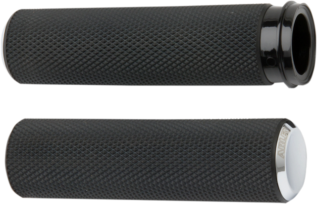 Arlen Ness Chrome Knurled Fusion Hand Grips TBW fits 2008-2024 Harley Touring